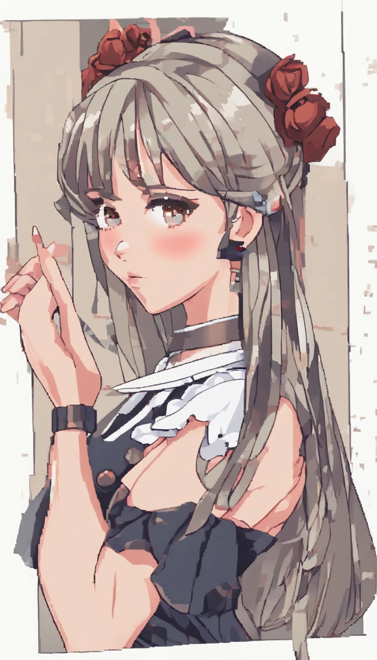 (best quality,4k,8k,highres,masterpiece:1.2),ultra-detailed,(realistic,photorealistic,photo-realistic:1.37),beautiful expressive eyes,long eyelashes,beautiful detailed lips,detailed hair and face,(She looks as if she is about to cry.),clean and flawless skin,(Very large breasts, big tits, oversized tits),Short hair,(Earrings, maid uniform),