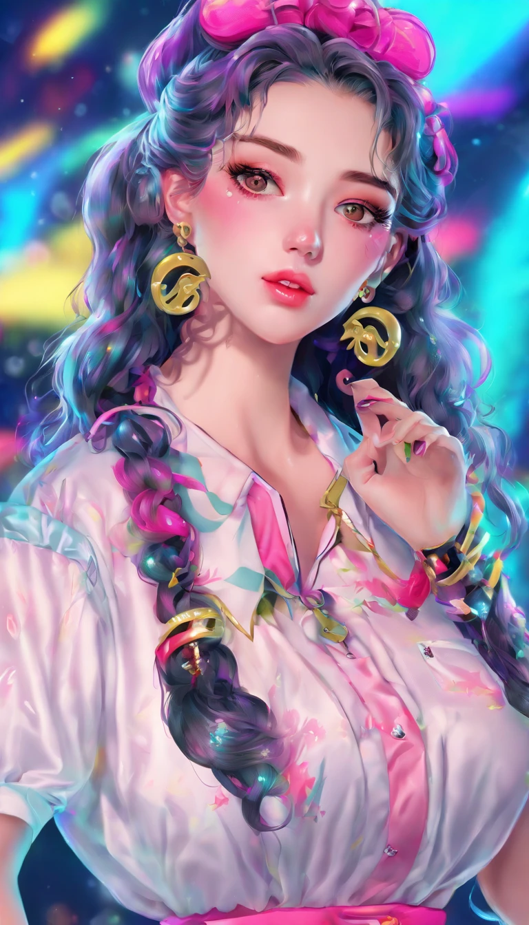 (best quality,4k,8k,highres,masterpiece:1.2),ultra-detailed,(realistic,photorealistic,photo-realistic:1.37),beautiful expressive eyes,long eyelashes,beautiful detailed lips,detailed hair and face,(She looks as if she is about to cry.),clean and flawless skin,(Very large breasts, big tits, oversized tits),Short hair,(Earrings, maid uniform),