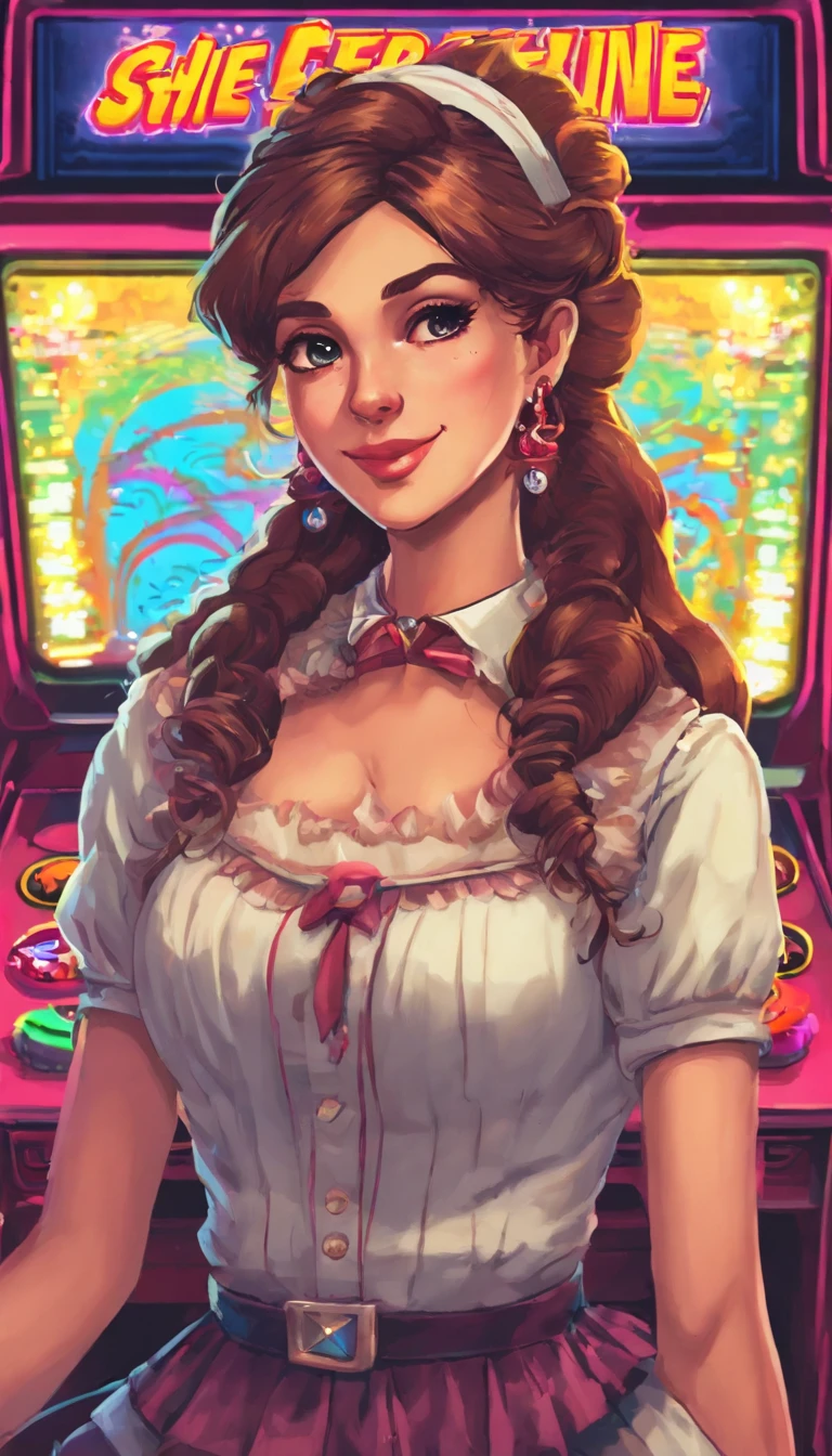 (best quality,4k,8k,highres,masterpiece:1.2),ultra-detailed,(realistic,photorealistic,photo-realistic:1.37),beautiful expressive eyes,long eyelashes,beautiful detailed lips,detailed hair and face,(She looks as if she is about to cry.),clean and flawless skin,(Very large breasts, big tits, oversized tits),Short hair,(Earrings, maid uniform),