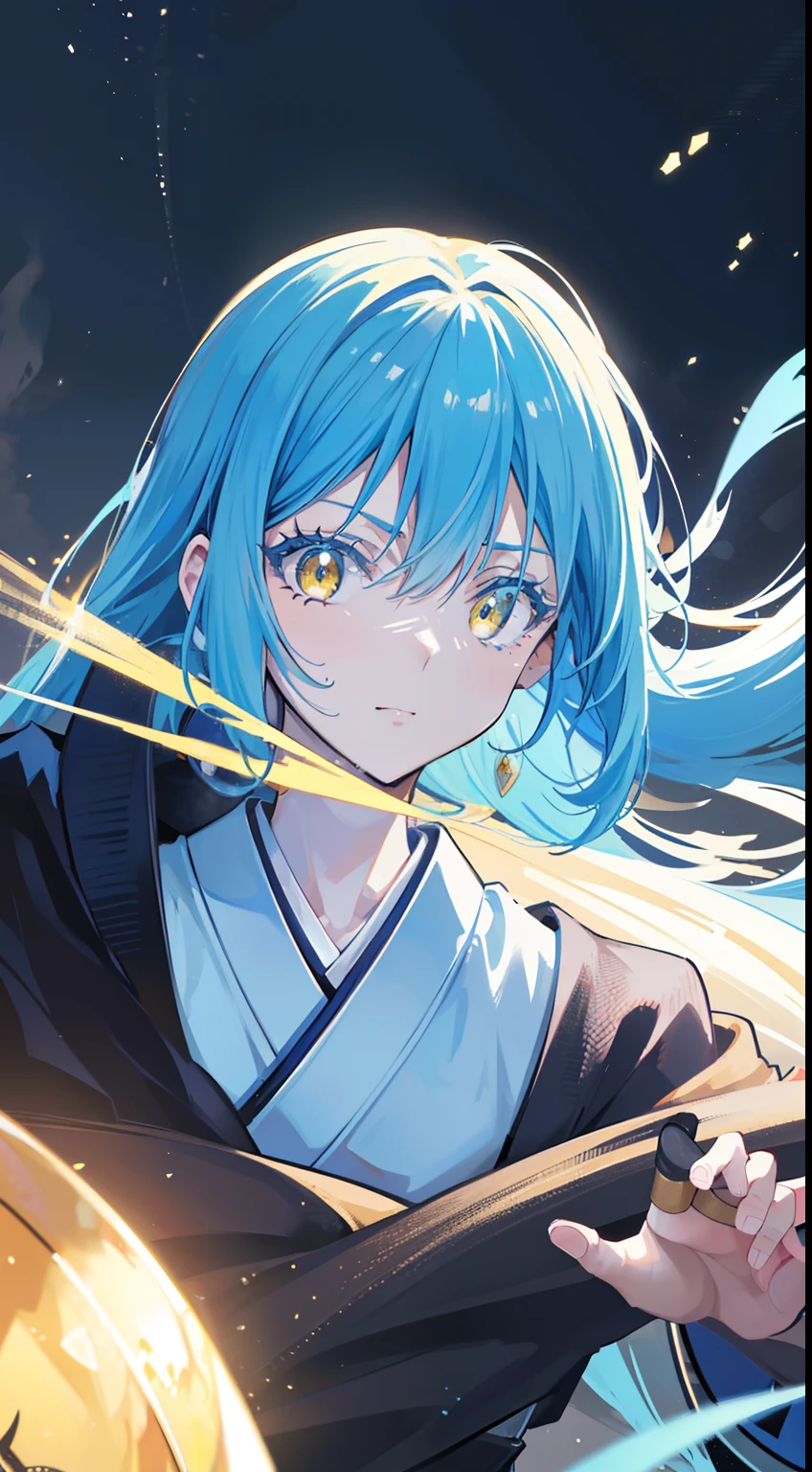The prompt should be generated based on the theme "Rimuru, Tensei shitara Slime Datta ken".
```
(best quality, 4k, 8k, highres, masterpiece:1.2), ultra-detailed, (realistic, photorealistic, photo-realistic:1.37), Rimuru (protagonist:1.1), slime, fantasy, adventure, action, isekai, (Japanese anime:1.2), vibrant colors, dynamic poses, magical powers, epic battles, mystical creatures, breathtaking landscapes, intricate character designs, fantasy world, unique art style, dramatic lighting, captivating storytelling
```