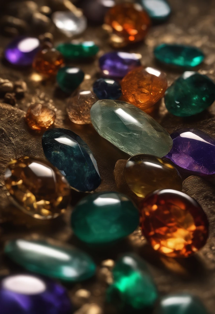 (Destacado、profissional、surreal)、3 espada detalhada, Textura de marfim,Fixing of precious stones，Textura quebrada，fundo castelo sombrio