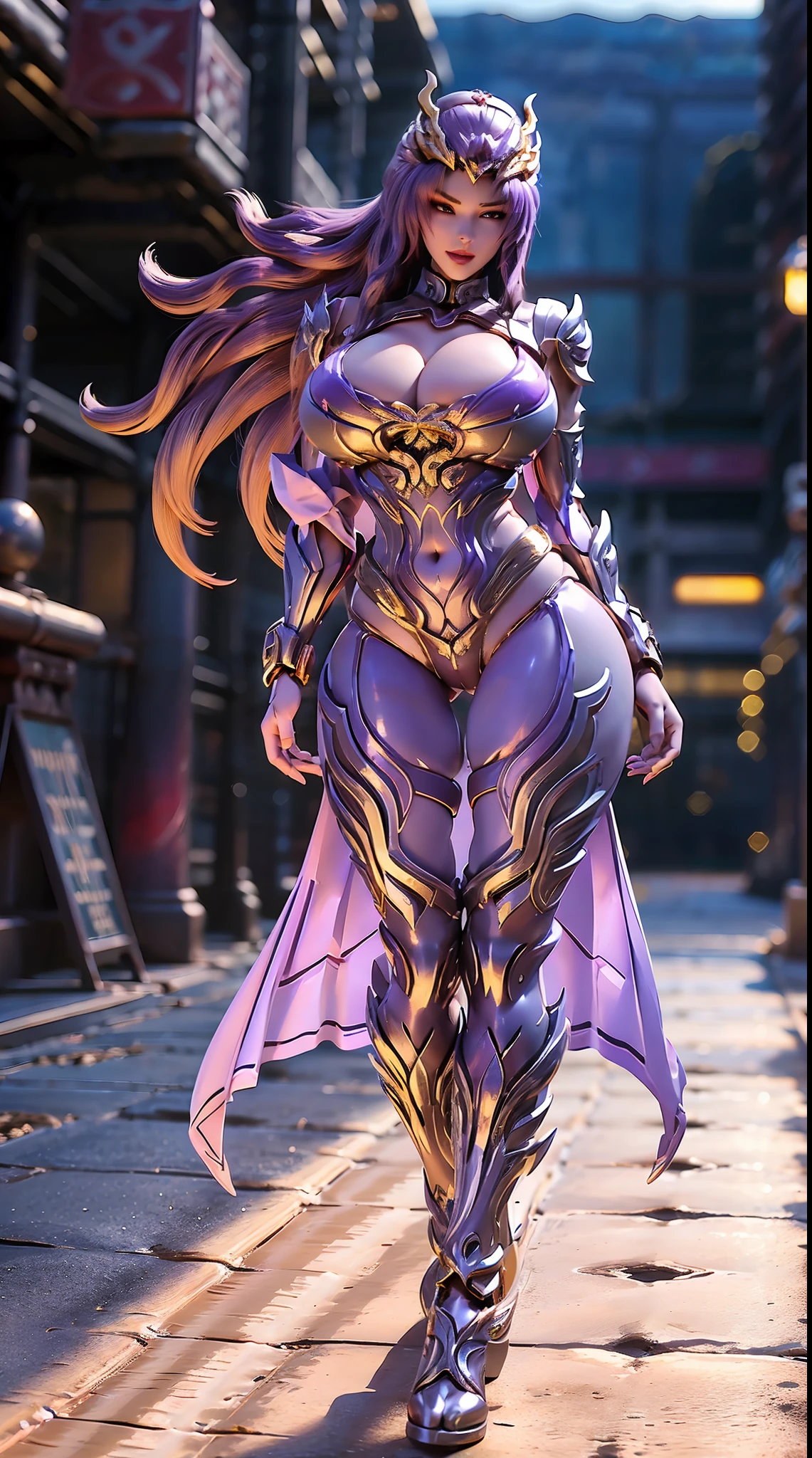 (DRAGON QUEEN HELM), (HUGE FAKE BOOBS), (BEAUTIFUL FACE), (PURPLE, GOLD, WHITE), (DESERT MOUNTAIN), RAINBOW COLOR FUTURISTIC PHOENIX MECHA BODYSUIT, (CLEAVAGE), (SKINTIGHT YOGA PANTS), (HIGH HEELS), (PERFECT BODY:1.2), (FULL BODY VIEW), (LOOKING AT VIEWER), (WALKING DOWN:1.2), SEXY MUSCULAR BODY, (MUSCLE ABS), UHD, 8K, 1080P.