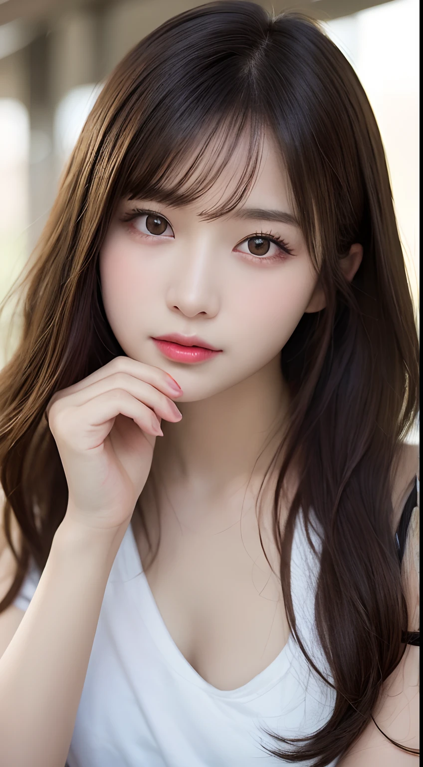 Tabletop, Highest quality, shape, Very detailed, finely, High resolution, 8k wallpaper, 完璧なダイナミックな構shape, Beautiful and exquisite,ランダムなcute髪,,Natural color lip、20-year-old girl、cute、Looking into the camera,Always blur the background,Perfect and beautiful face,Slim face and figure,Big eyes、Putting on gal makeup,Small face,Shooting from below、Blurred Background,Elegant feminine face、Cyberpunk Fashion、smile、Change pose randomly、Randomly change the shooting angle and position、One person、Cinderella、Real Photo、Raw photo、Real human skin,finely描かれた肌:1,4