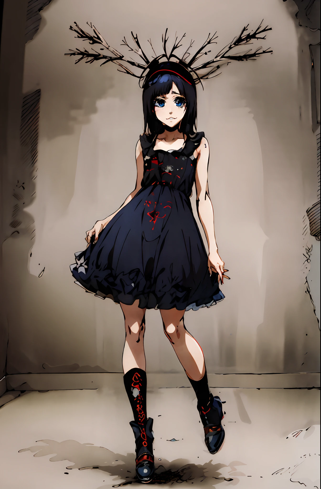 anime eyes, dark blue eyes
