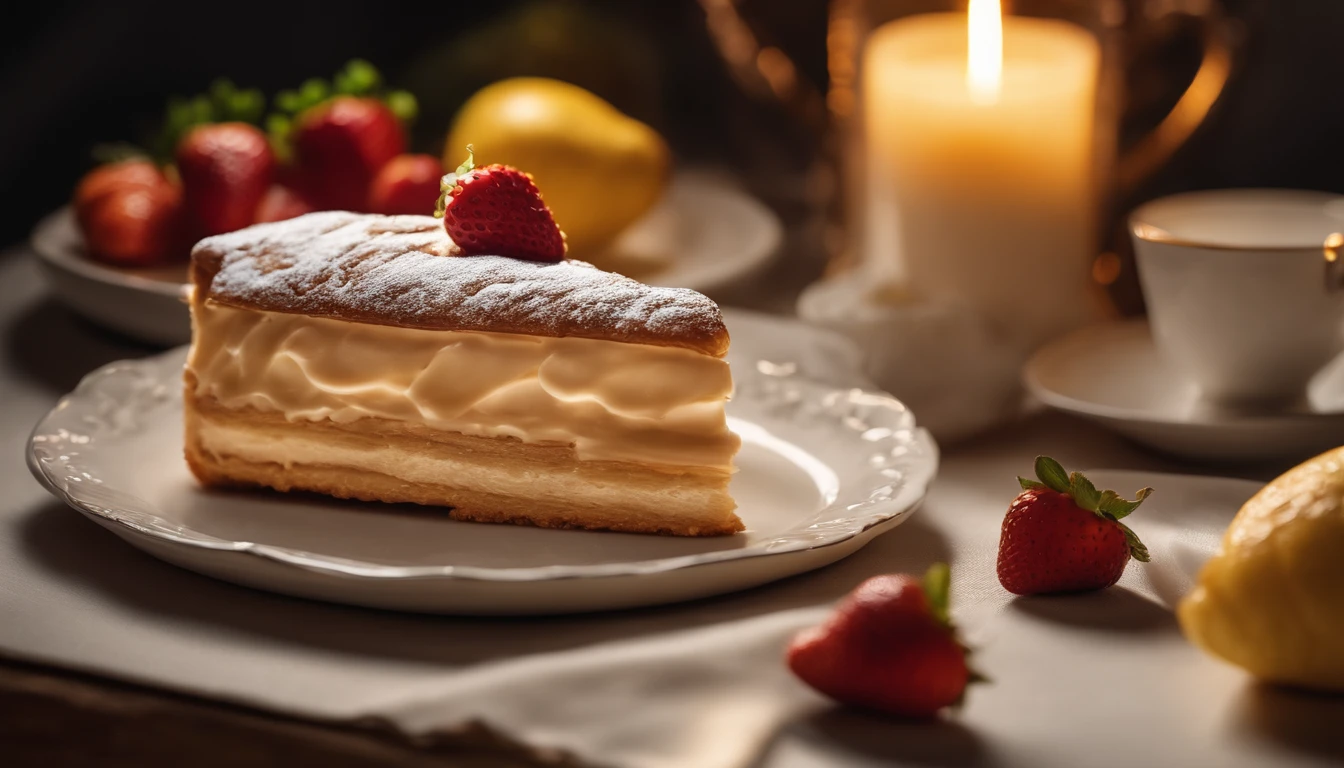 (masterpiece), stunning hyper-realistic photography, top angle, extremely detailed portrait Ultra-realistic color photographic portrait taken by professional photographer of a beautiful French patisserie table in a beautiful porcelain dishes set, chocolate croissant, slice of pie strawberry, lemon eclair, elegant cake, coffee with cream in a beautiful glass, beautiful classic tablecloth. The photo is sharp and detailed, with high contrast. blurred background, studio lighting, octane rendering, exquisitely detailed, Art Station Trend, isometric, incredible colors, high definition, cinematic, neoprene, style, bioluminescent, 8 life sizes, 8k resolution, curiously complete, elegant, close to perfection , dynamic, highly detailed, smooth concept art, positioned so that their bodies are symmetrical and directly balanced. The background is very blurry, with only indistinct lights and shadows. The photographer used a full-frame