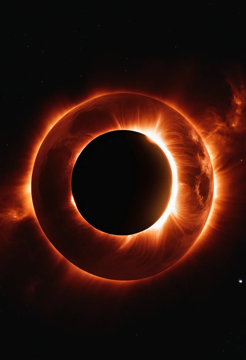 Um eclipse solar , linda imagem 4k detalhada