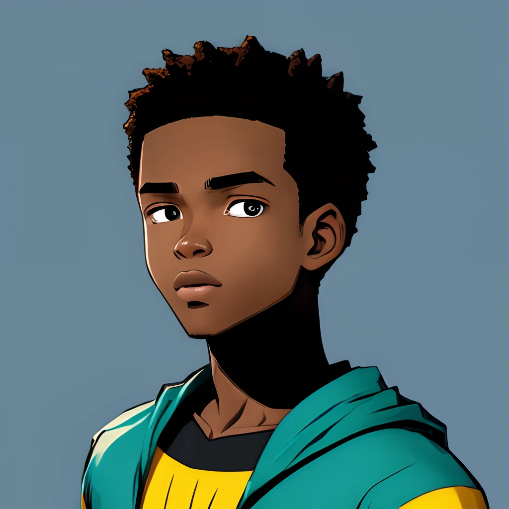 Black teenage boy magical superhero
