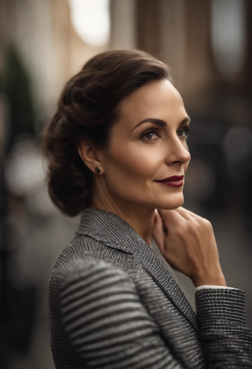 Realistic image of middle-aged business professional, 100 lagoas de peso, profissionalmente vestido com terno e gravata, alta qualidade, highest resolution, Standing position, hands straight down, profissional, belos olhos detalhados ligeiramente acastanhados , beautiful detailed lips, barba curta, cabelos curtos grisalhos;, kind expression, sorriso quente, olhar diferenciado, Adequate lighting, fundo liso, imagem limpa sem efeito desfocado, textura ultra-detalhada,master part:1.2