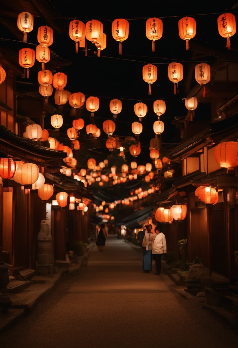 Rejoicing nurses,Beautiful Japan,Kyoto at night,Nurseman letters on lanterns
