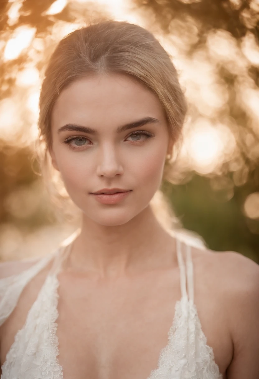 ((1 young and beautiful girl:1.2)), Super beautiful detailed face, look at me, Abrir ligeramente la boca, highest qualityr, high definition RAW color photos, Professional Photography, Cinematic Lights, (cara fina:1.2), (vista:1.2), ((escote:1.2)), blonde hair, tennis player, tennis court
