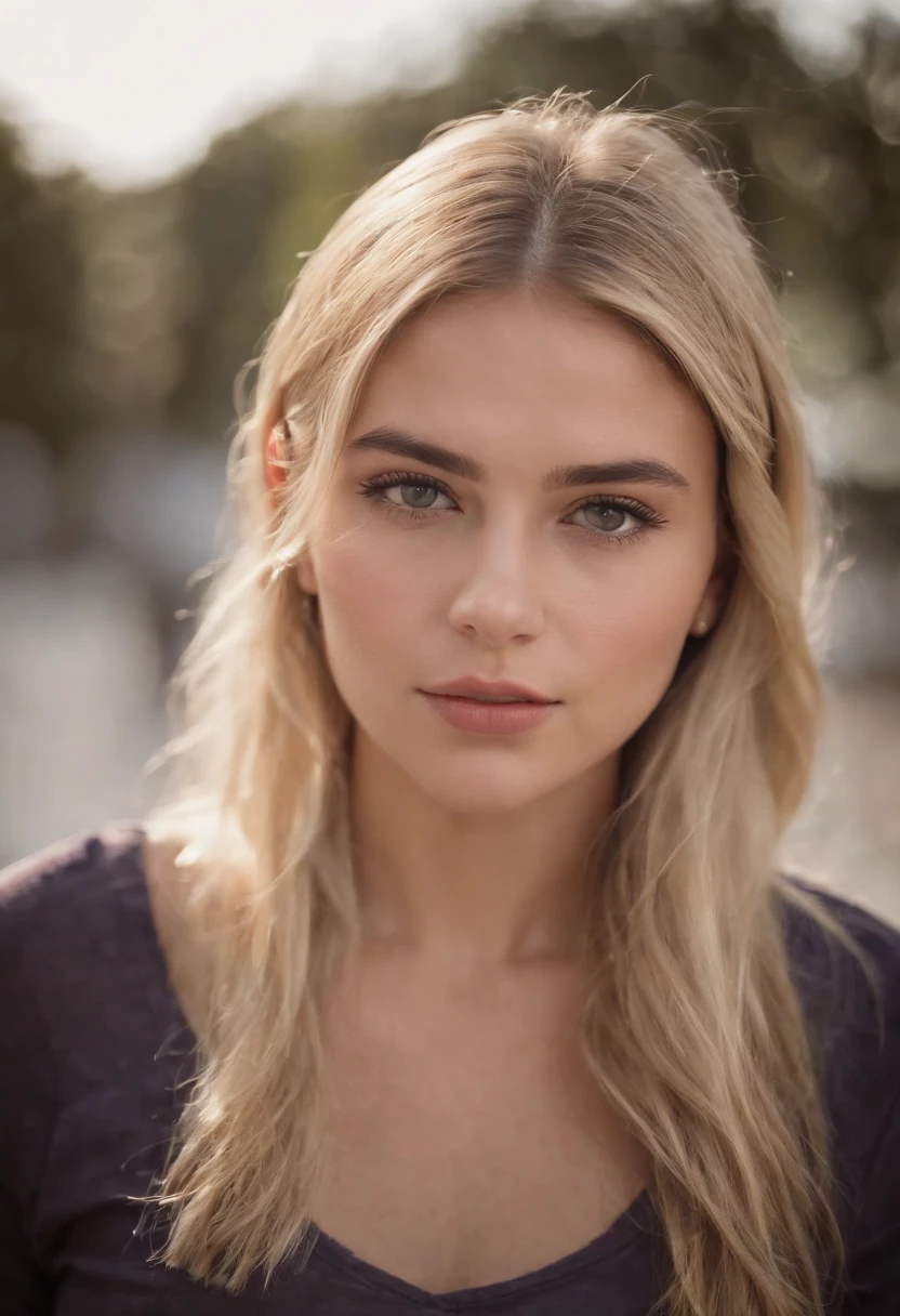 ((1 young and beautiful girl:1.2)), Super beautiful detailed face, look at me, Abrir ligeramente la boca, highest qualityr, high definition RAW color photos, Professional Photography, Cinematic Lights, (cara fina:1.2), (vista:1.2), ((escote:1.2)), blonde hair, tennis player, tennis court