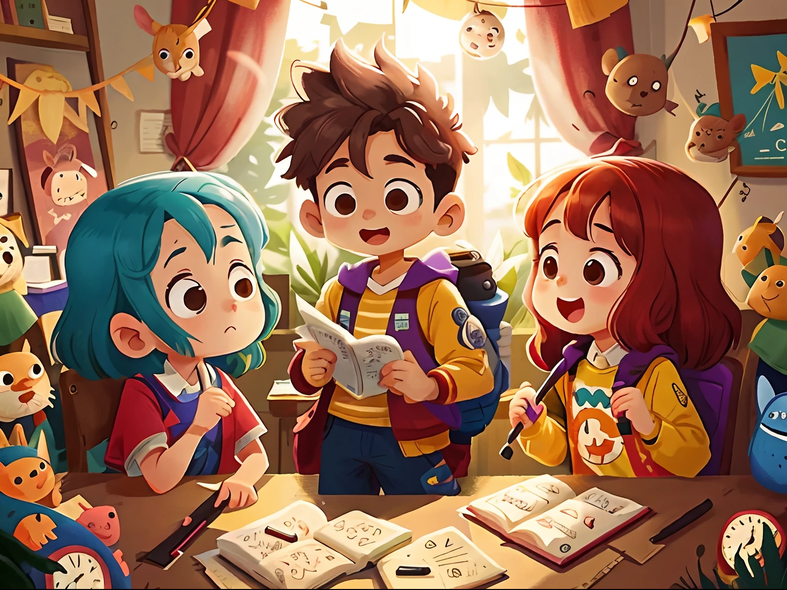 no recreio da escola, happy children, professor homem, jogar sacos de lixos, seus cabelos tingidos de pretos. The details of the frame are intricate, altamente restaurado para a textura da pele dos personagens, usando o estilo Surrealismo, Aprimoramento de cores Fujicolor, Tachi-e style blank space to create the atmosphere of the image, And the carefully depicted elements of the designed ensemble are wonderfully undulating. Modern 4K UHD HD picture quality creates light and shadow shifts in every detail, tornando-o uma obra-prima imersiva e envolvente.