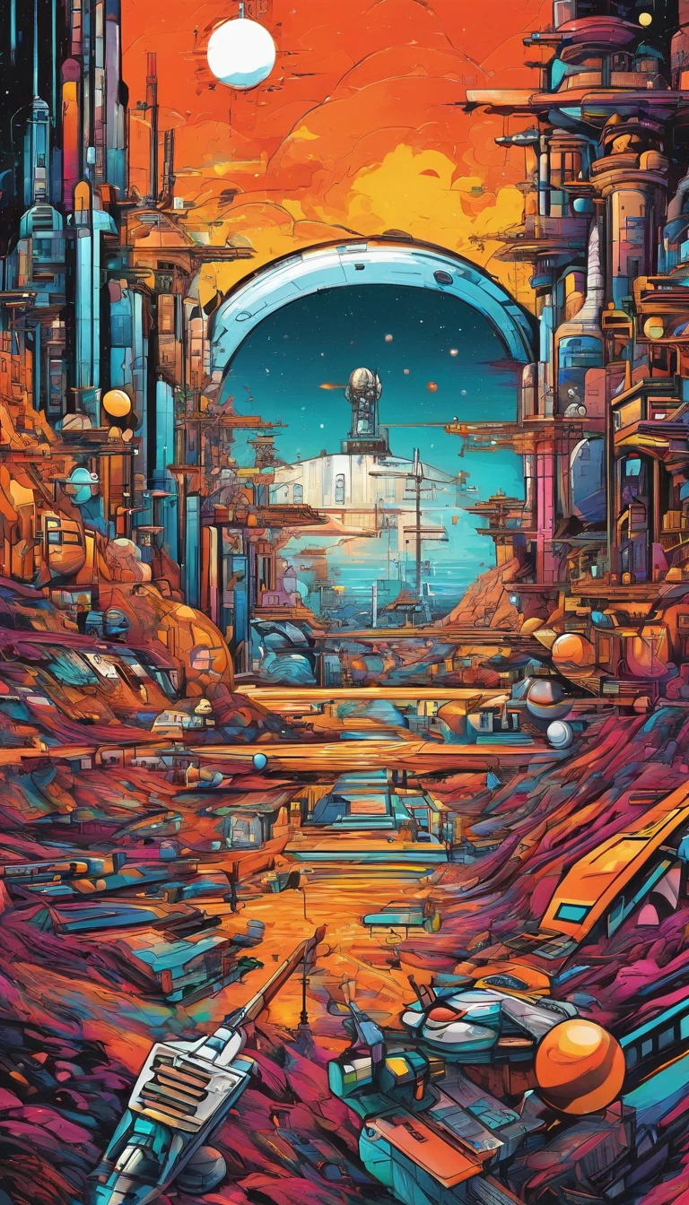 Mards,star war,karo,galactic,A space station,large scene,kosmos,space ship,blasts,nuclear reaction,Planet Falls