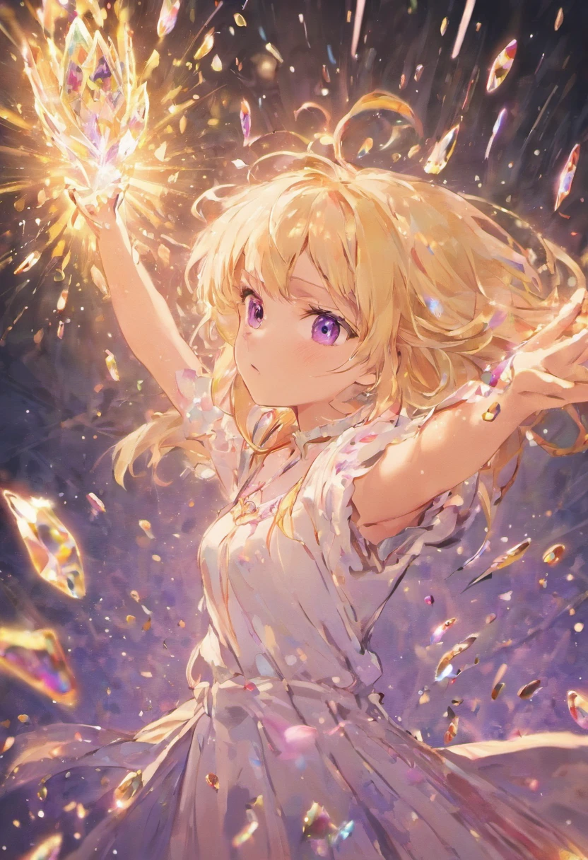 (masterpiece),best quality,depth of field,glass shards,simple background,1girl,solo,hand by Guido Daniele,looking at viewer,((reaching out)),open hand,tears, upper body,((straight-on)),(Blonde and Pink Hair), deep Purple Clear Eyes,((Beautiful, detailed eyes, jewel-like eyes, sparkling eyes:1.3)),
pregnant