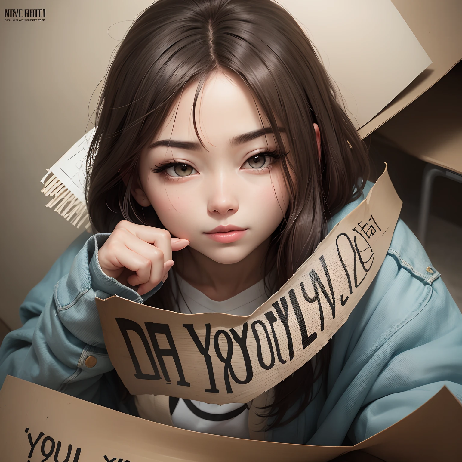 Squint your eyes to see hidden message I LOVE YOU