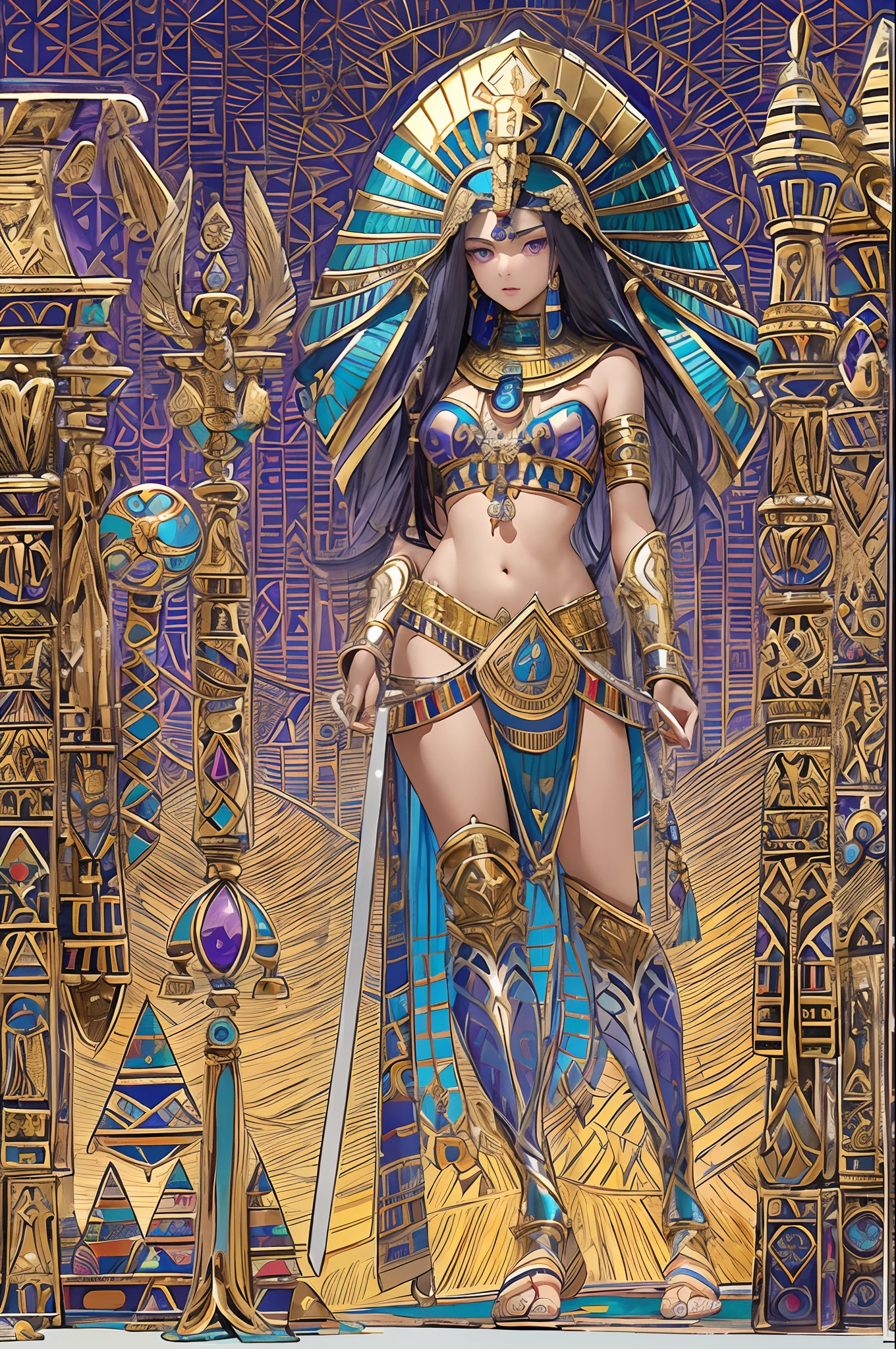 1 woman, beautiful Egyptian woman, 25 years old, long black hair with bangs, exotic skin, smaller head, brown eyes, medium breasts, white Priestess robe, masterpiece, ultra HD, realistic masterpiece, blurred background, oasis on the desert, relaxed poses, full lips, perfect hands, perfect eyes, perfect face, perfect details, sharp focus,naked