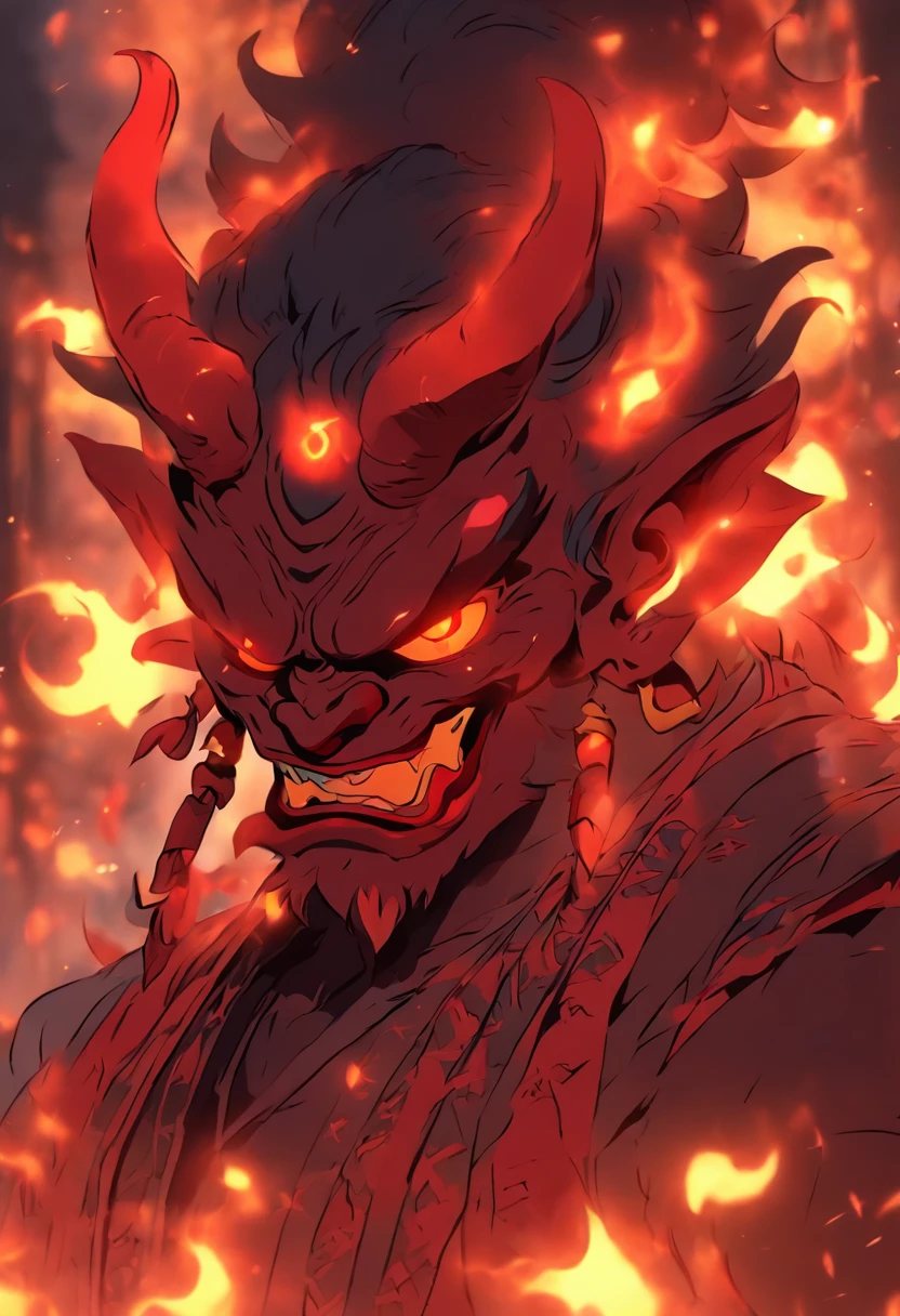 (((Hindu demon))) best quality, ultra-high resolution, 4K detailed CG, master piece, Raktabija,Hindu demon, Hindu mythology, Hindu, aesthetic, beautiful, screen-centered image