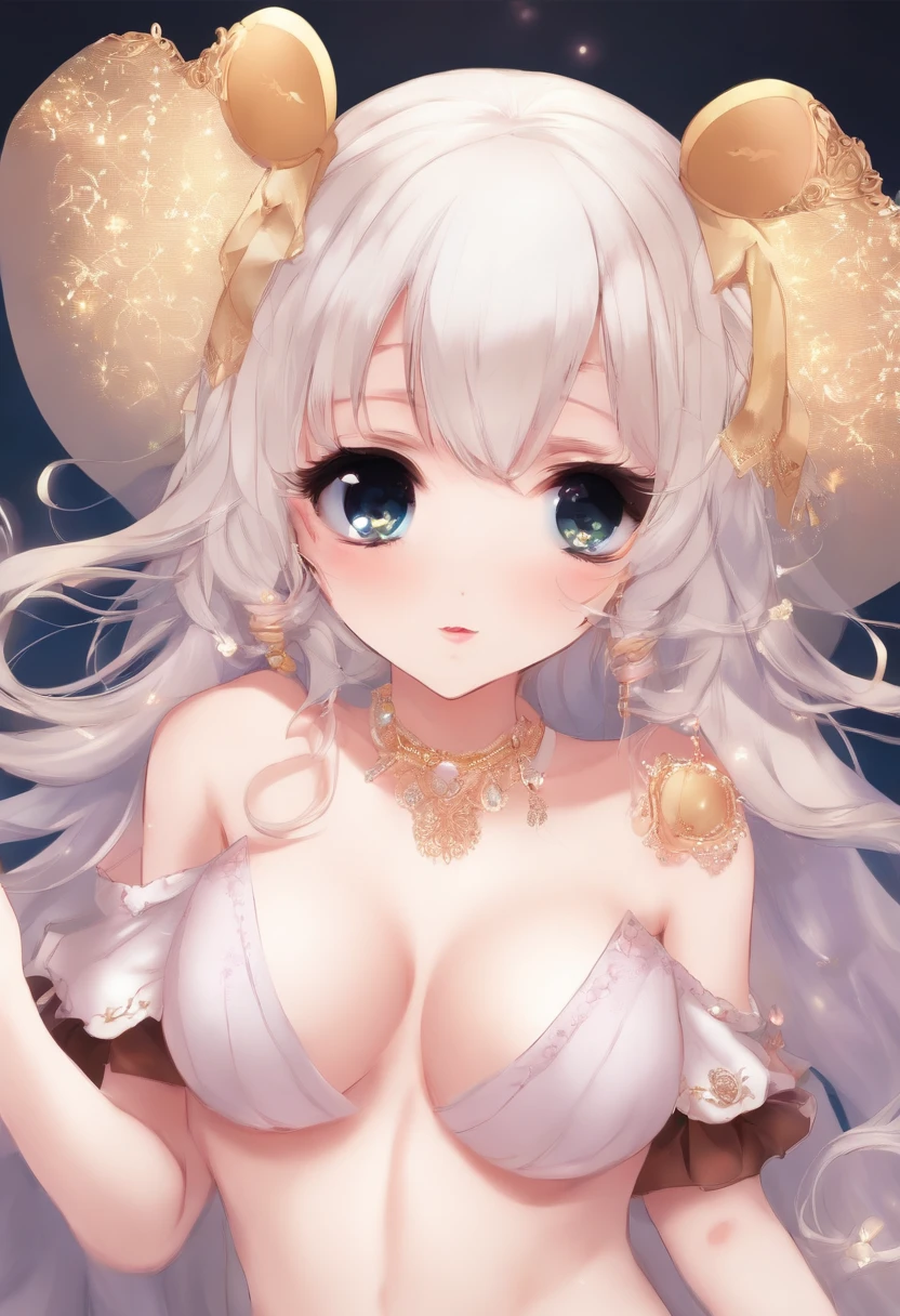 Naked。Naked of breast,Raised