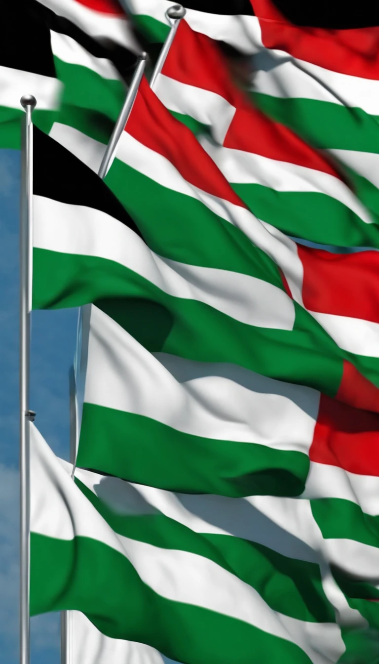 Realistic and cool Palestinian flag that fills the screen