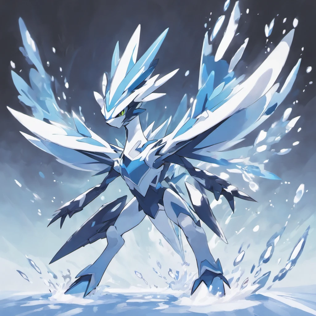 Dialga freezing the world in time, monochrome, black and white