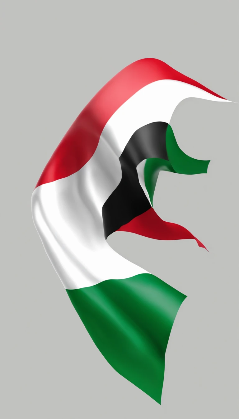 Realistic and cool Palestinian flag