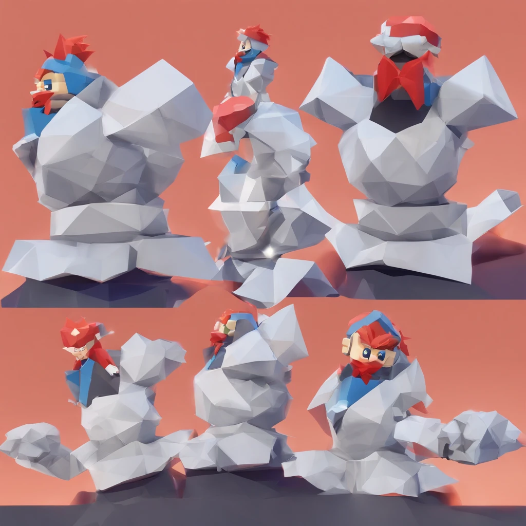 Jujutsu Kaisen Satoru Gojo in the style of Super Mario 64