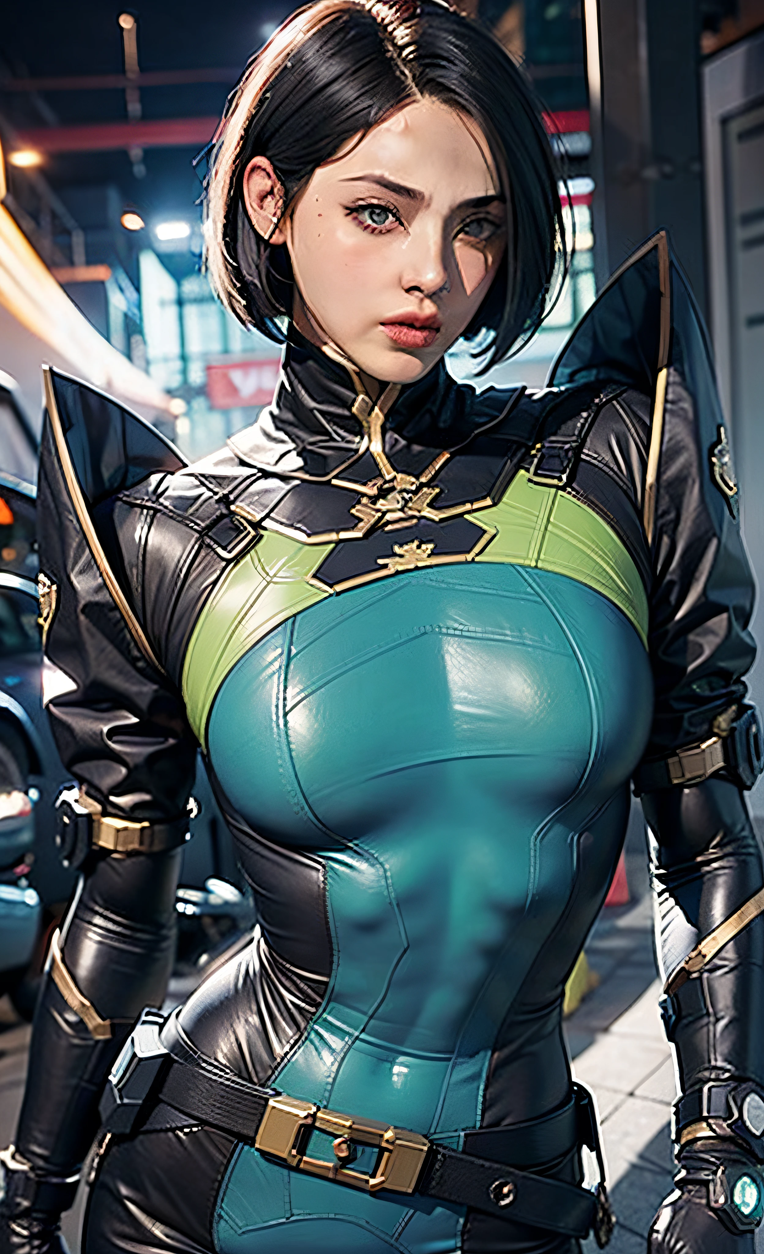 Psychedelic style, Valorant Game Character, Viper, Metaverse, Detail.