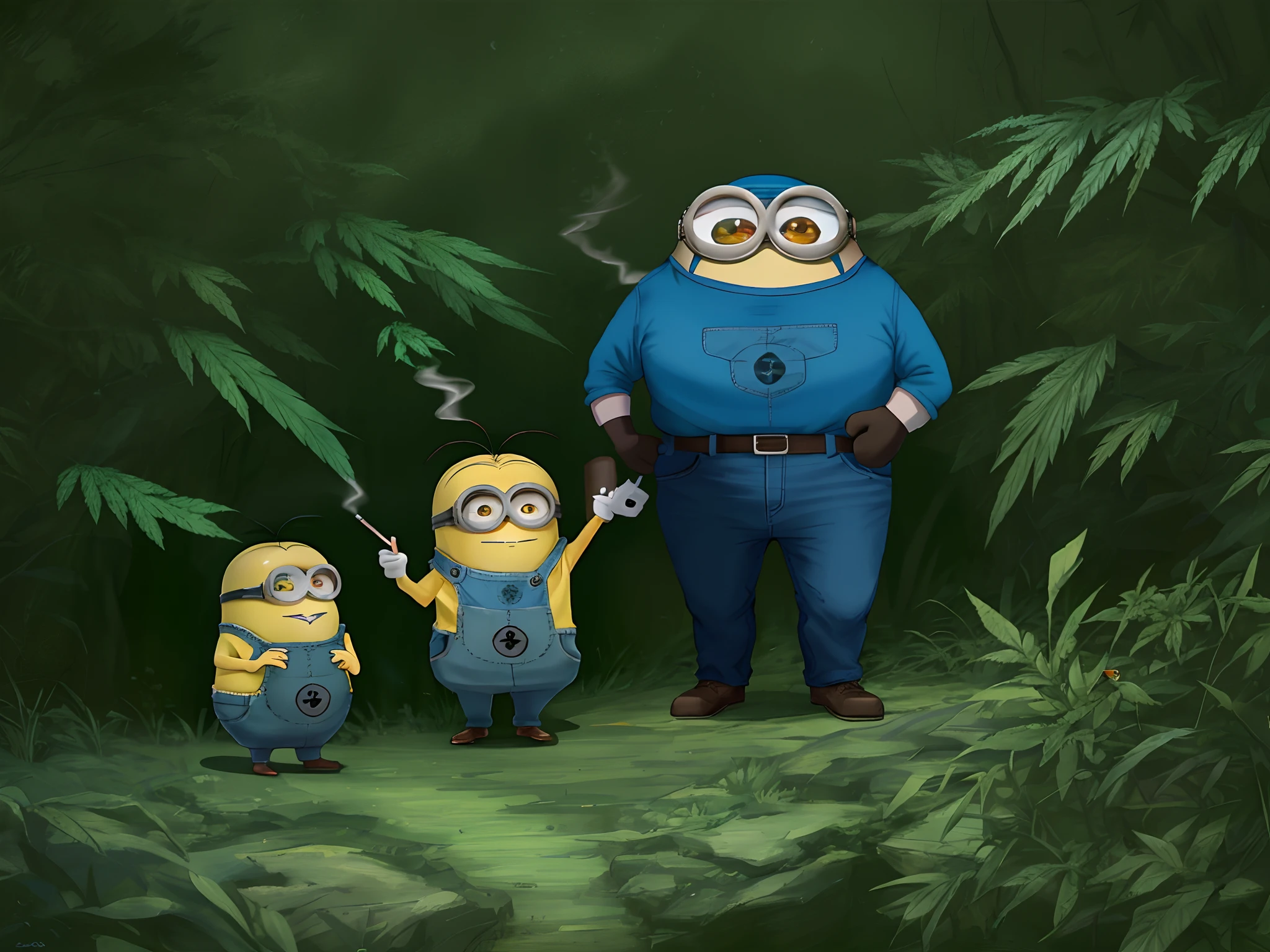 Minion smoking weed