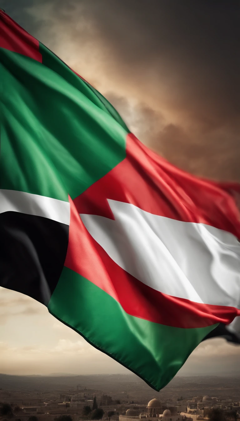 Flying a cool Palestinian flag