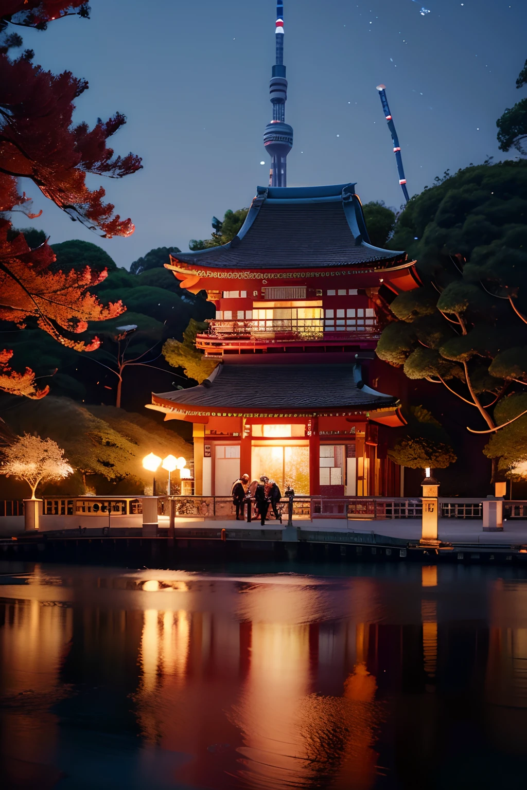 (No people), unmanned, nobody, landscape, Winters, tokyo prefecture, Park, tree, day, Benches, HD Detail, Ultra Detail, movie, Hyper-Realism, Soft light, Deep focus bokeh, Ray tracing, Art Station pixivgwise, By Shinkai Makoto, Art Germ