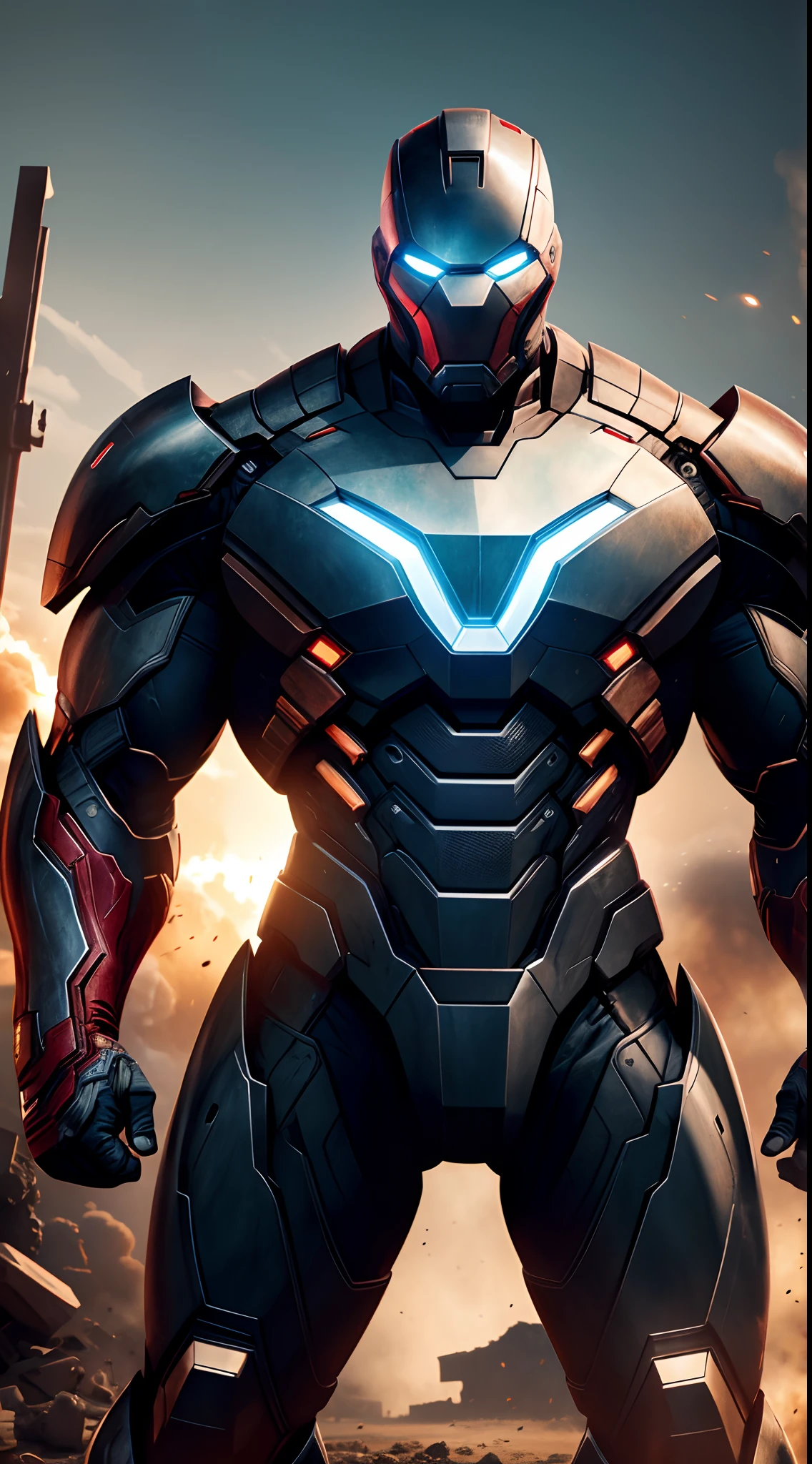 War Machine Marvel super strong, muscular, ABS, 35mm lens, photography, ultra details, HDR, UHD,8K