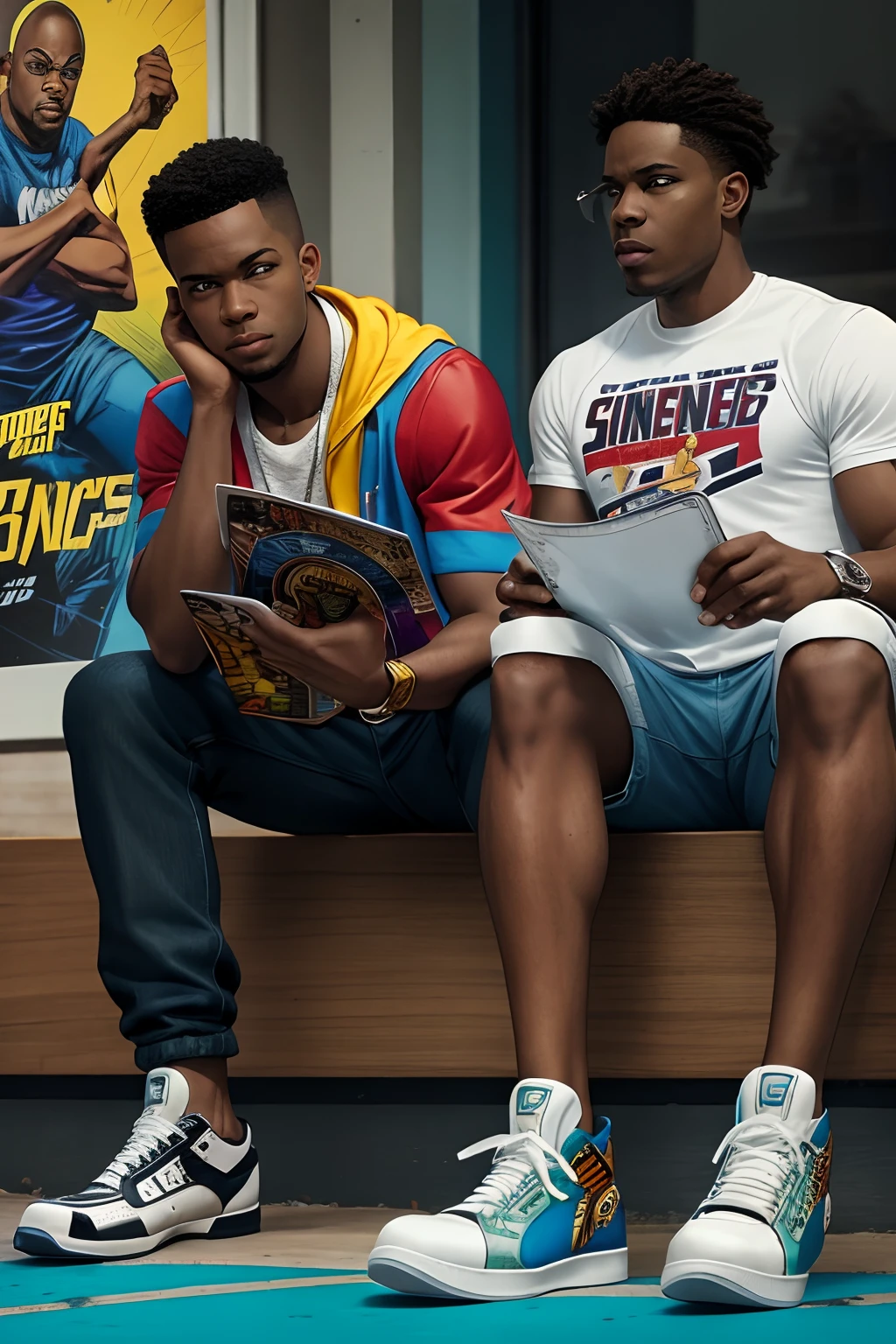 African American comic book about a sneaker head scene by scene