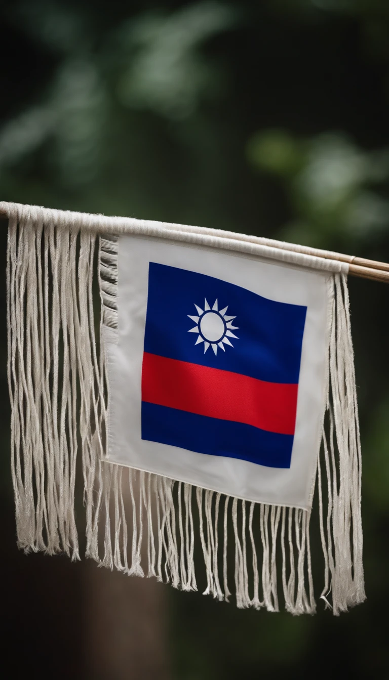 Flag of Taiwan with white fringe around