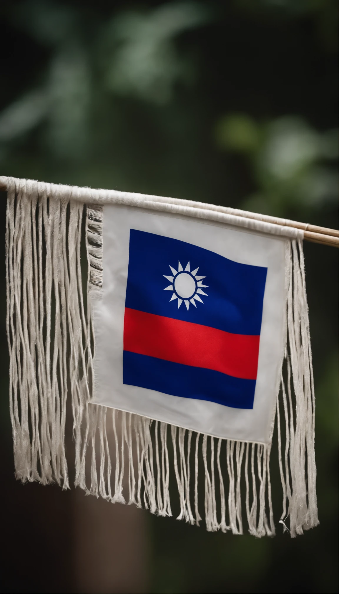 Flag of Taiwan with white fringe around