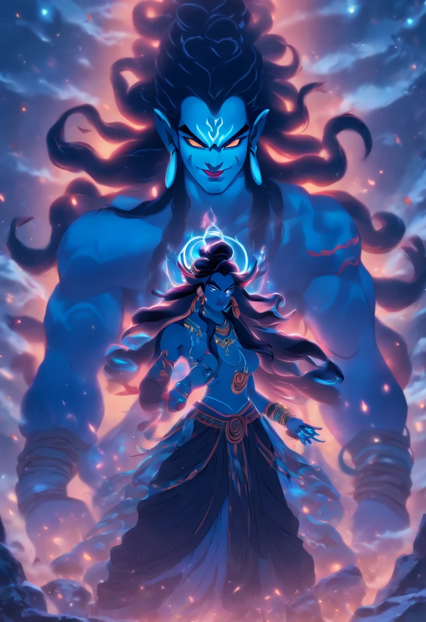 Godess Kali in anime version anime 2D
