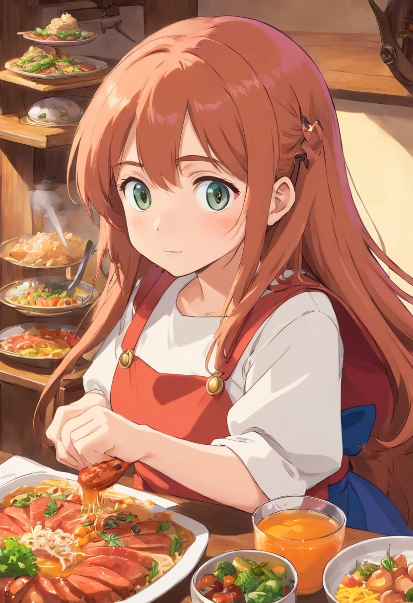 Monika comiendo
