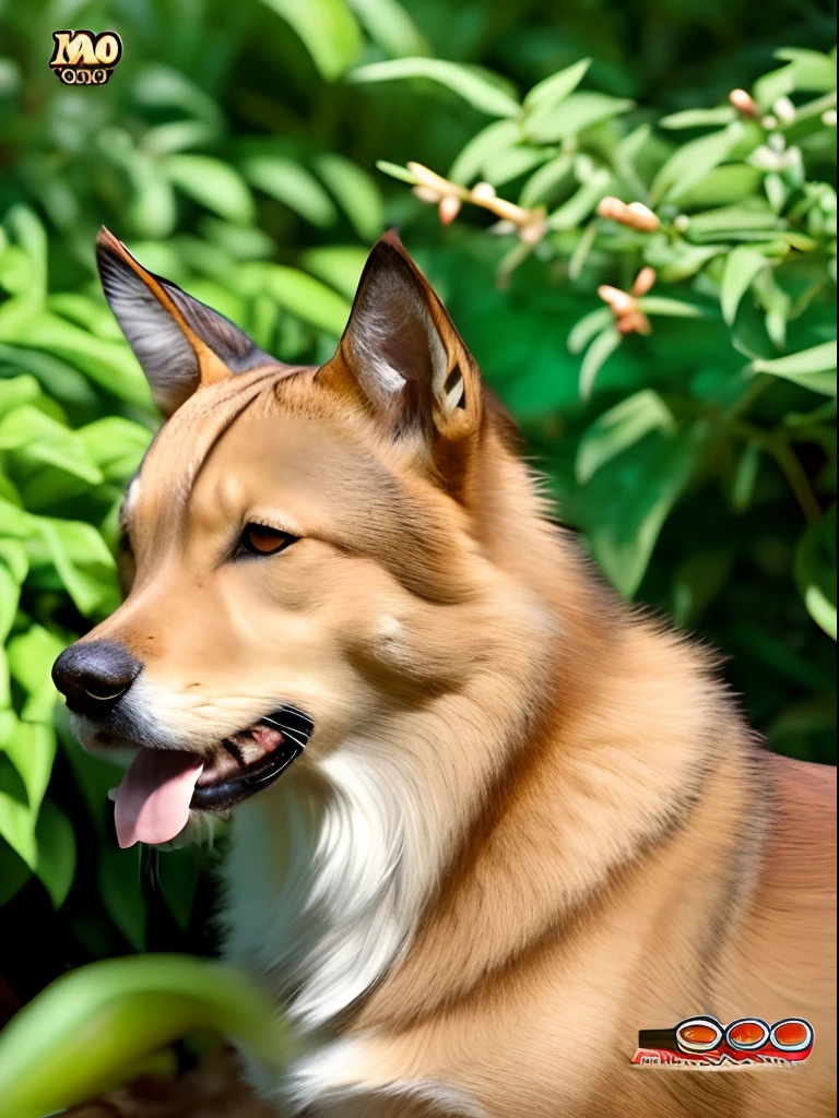 Cao Dixie Dingoes, simbolizando Jesus o rei dos reis, energia, Fluttering hairs, magico