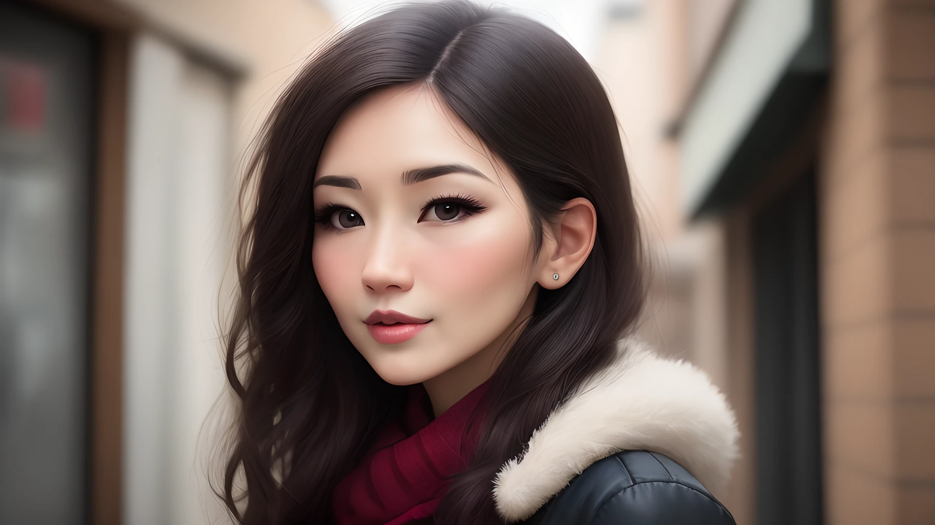 Woman with big nose