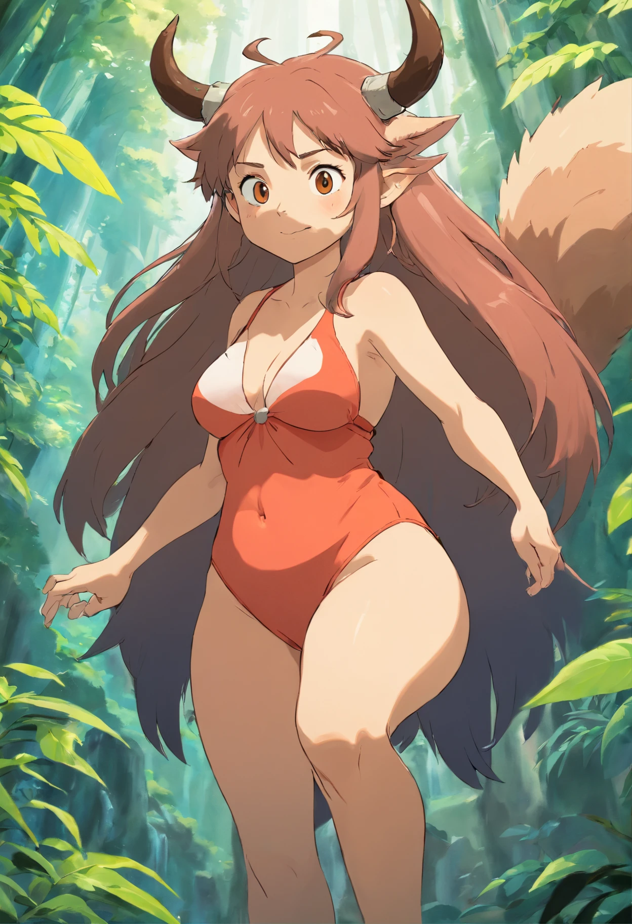 Very large bugbear woman with no fur.