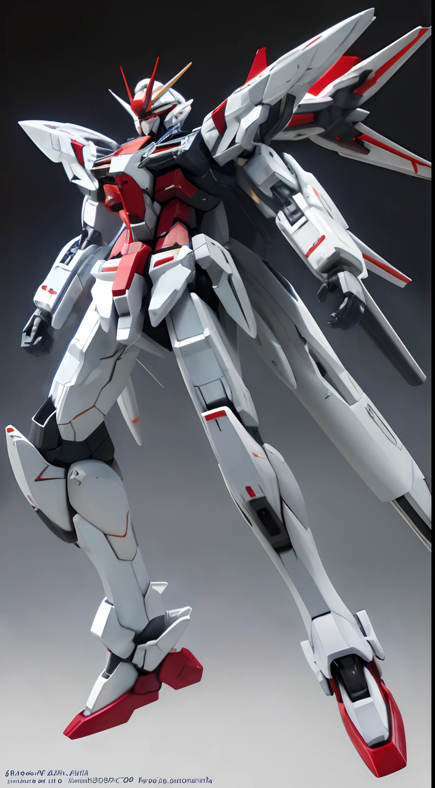 Flying mech suit、(1:6)Dawn background、Light leakage effect、expressing joy、White and red highlights、Crimson fuselage、A body that reflects light