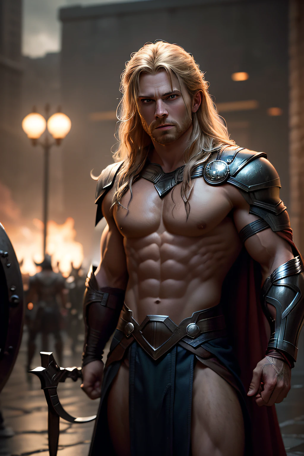 A LENDA DE THOR hollywood movie, cinemascope, film grain, grainy, shallow depth of field, moody, highli detailed