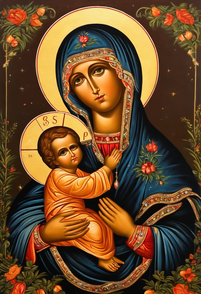 Orthodox Oil painting of Mary, mother of God