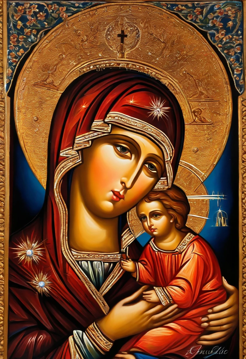 Orthodox Oil painting of Mary, mother of God