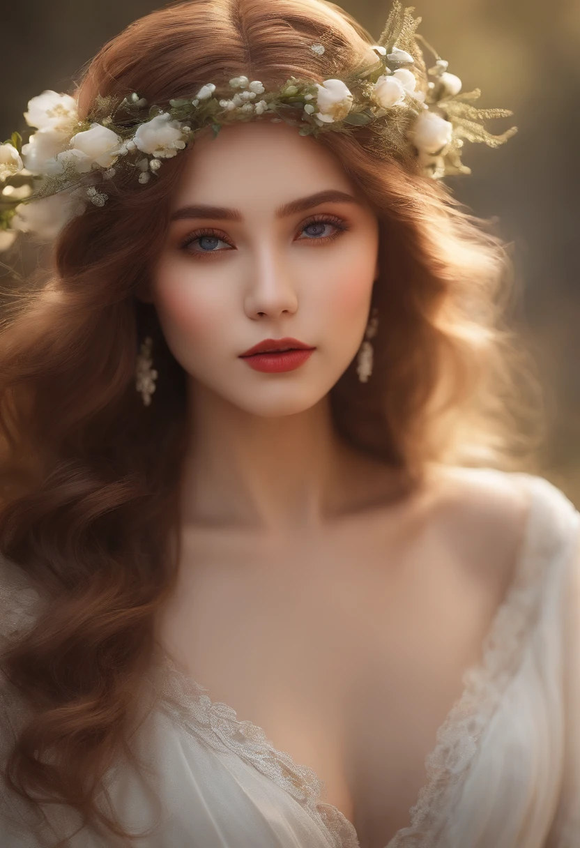 (best quality, 8k, highres, masterpiece:1.2), Drawing a、ultra-detailliert、Delicate details、beautidful eyes、Natural Color Lip、Transparent skin、Beautiful lashes、simple background、Natural light、landscapes、expressioness、the pose、point of view。