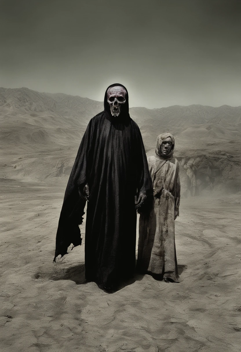 Horrific color photograph of “luxurious iranian hyper demon people” by Richard Avedon, fear of unknown, awe inspiring nightmare