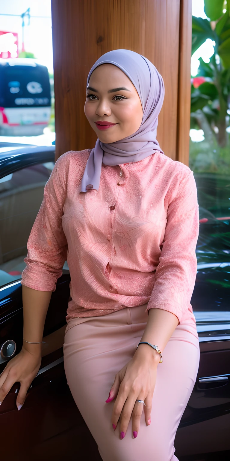 1 matured malay girl in hijab wear kebaya, kuala lumpur street, nighttime, neon city lights, upper body,close-up, seducing, sexy pose, (8k, RAW photo, best quality, masterpiece:1.2),(realistic, photo-realistic:1.37),
