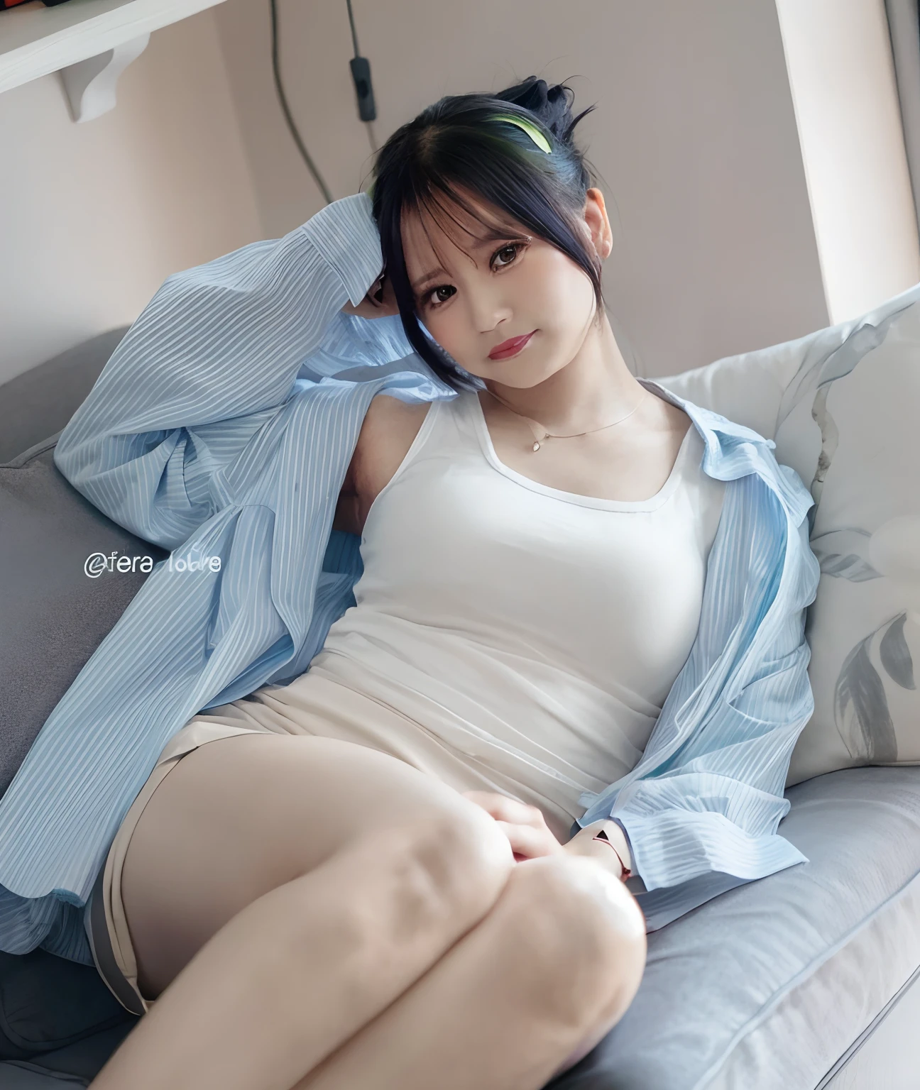 15 year old girl, fainting, loose clothes, exposed skin, ragged clothes, undressed, lying on her back, fair skin, Japan person, crisp double eyelids, snappy bangs, long hair