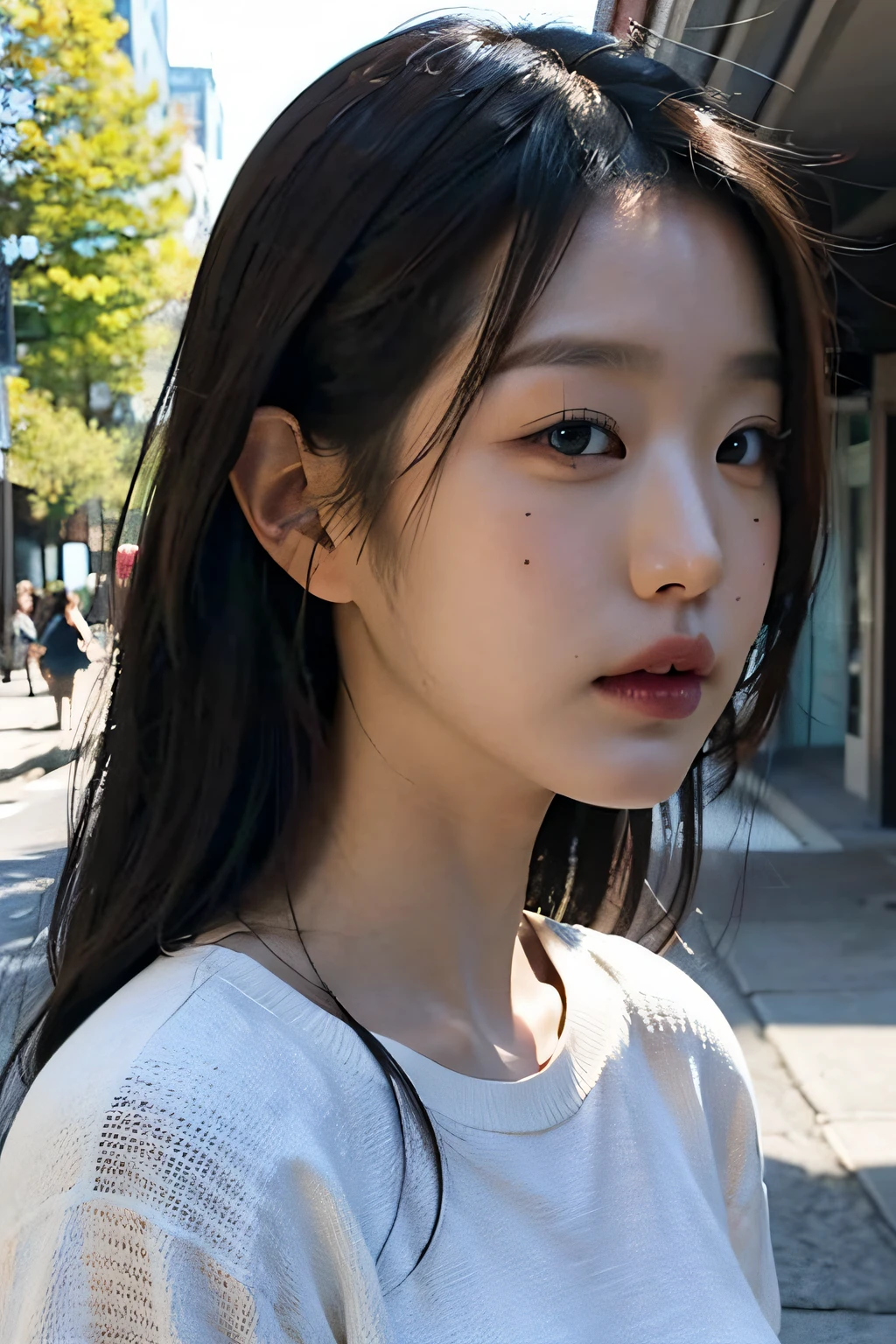 a photo portrait, outdoor, sunny day