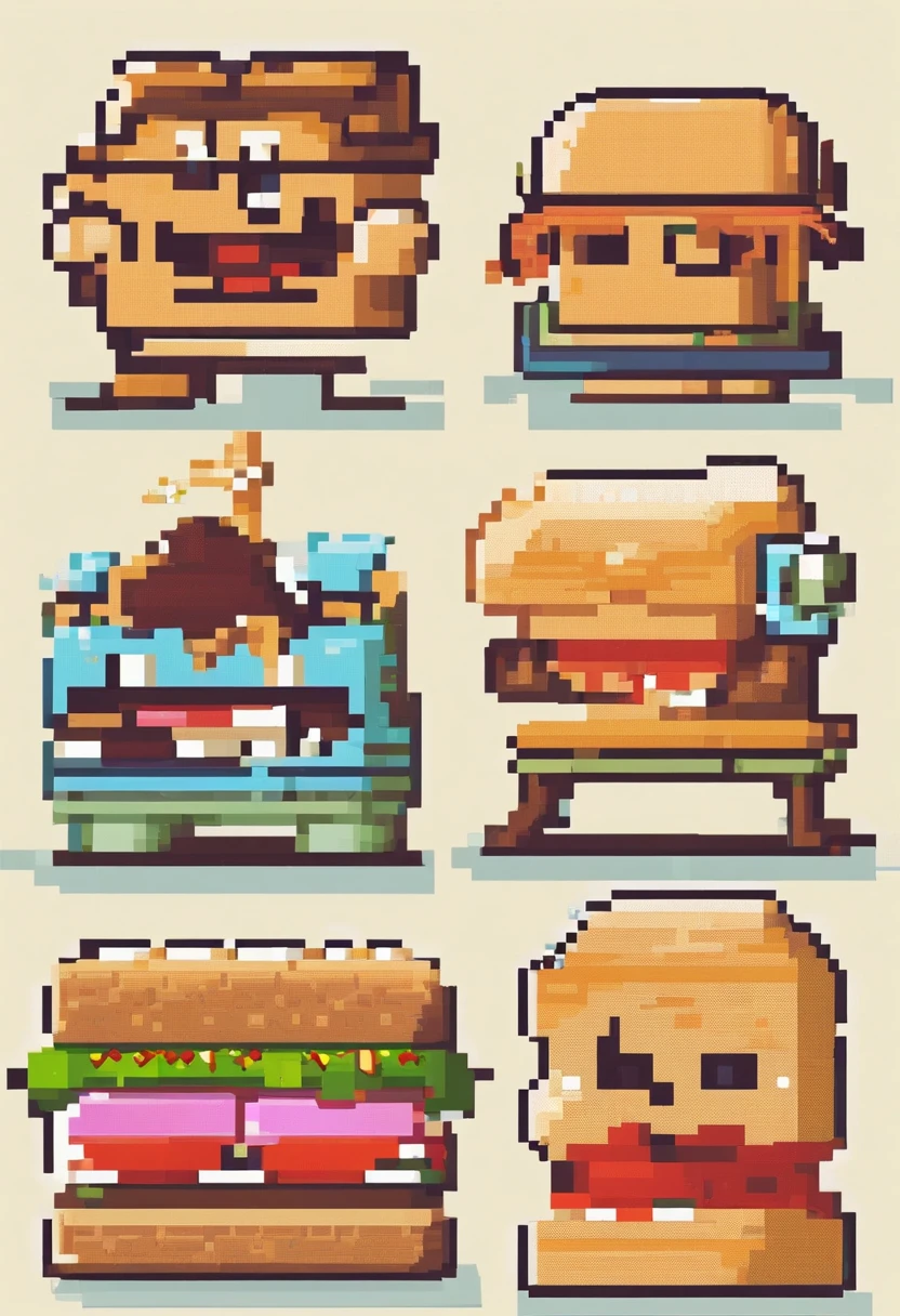 Character Keys Eating Pixar Style Sandwich