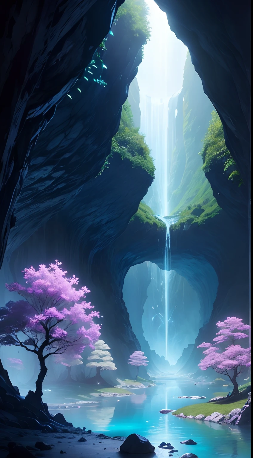 When I landed on the surface of the moon, I was amazed by what I saw. I found a magnificent scene, as if I were in a magical dreamland. The lunar underworld is a vast and mysterious labyrinth full of incredible wonders. The huge cave extends to the horizon and emits a faint blue light, like a dreamy aura. The interior of the cave is covered with colorful crystals that emit a dazzling glow, making you feel like you are in a magical crystal palace. At the end of the cave, a huge underground river flows slowly. The river has a mysterious purple color and gives off an intoxicating fragrance. Colorful plants float on the surface of the water, which shimmer in enchanting colors in the faint moonlight, like a dreamlike wonderland. Walking along the river, I found a huge underground forest. The trees rise tall, with dense foliage and flourishing. The trunk is covered with a strange texture, smooth and powerful, as if it contains endless energy. The animals in the forest are also unique and exotic, birds spread their wings and emit beautiful songs, and small animals play under the trees, like a harmonious and peaceful small world. Out of the underground forest, I came to a vast underground plain. The plain is covered with soft moon dust, like delicate fluff, and it makes a slight sound when stepping on the foot. At the end of the plain is a huge underground city. Towering buildings stand on the plain and exude modern technology. Through the transparent façade of the building, you can see the people coming and going in the city. This underground world made me feel the boundless imagination and creativity of human beings, and it is a mysterious and fascinating place.